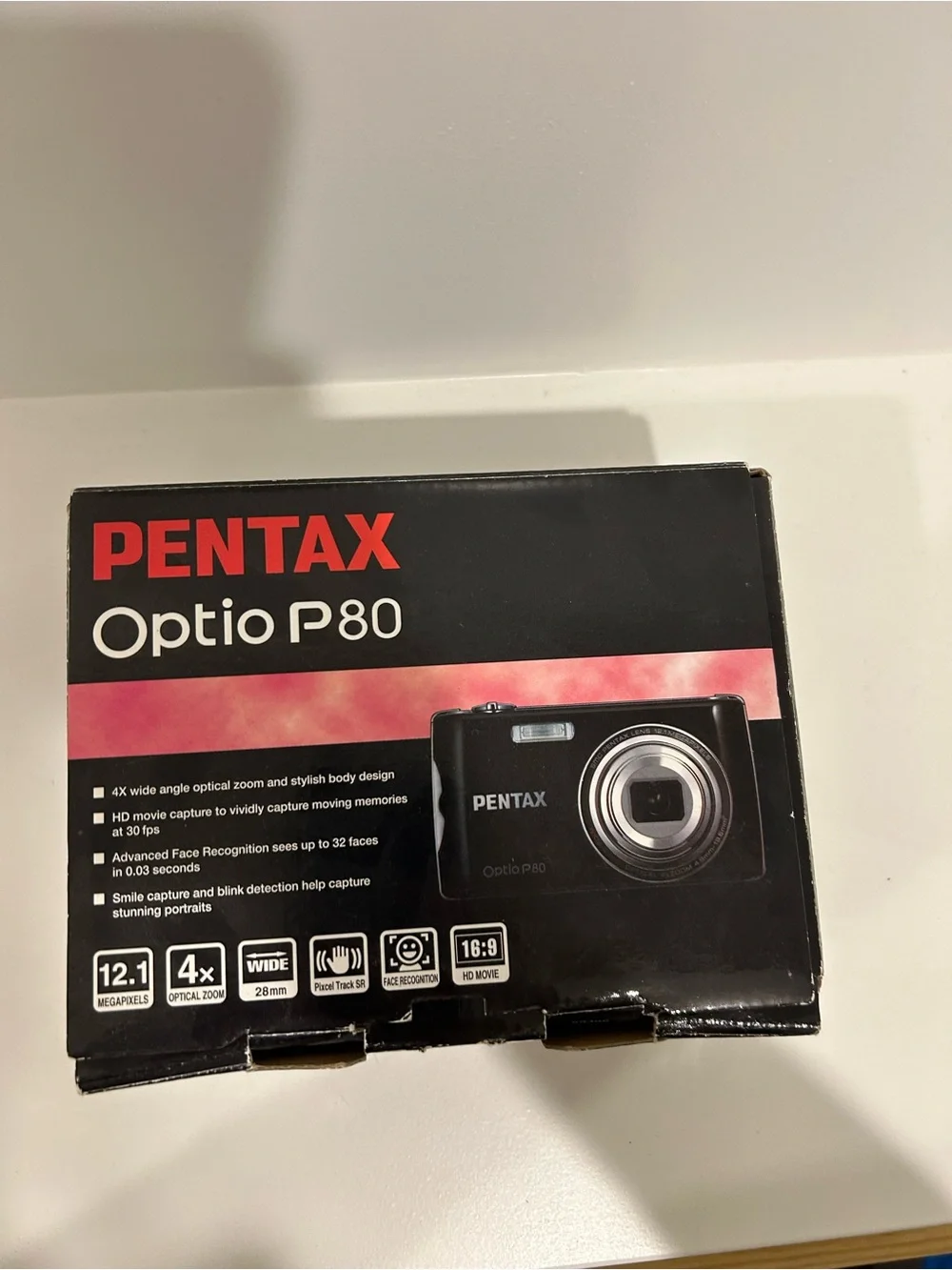 Pentax Optio P80 12.1MP Digital Camera – Black